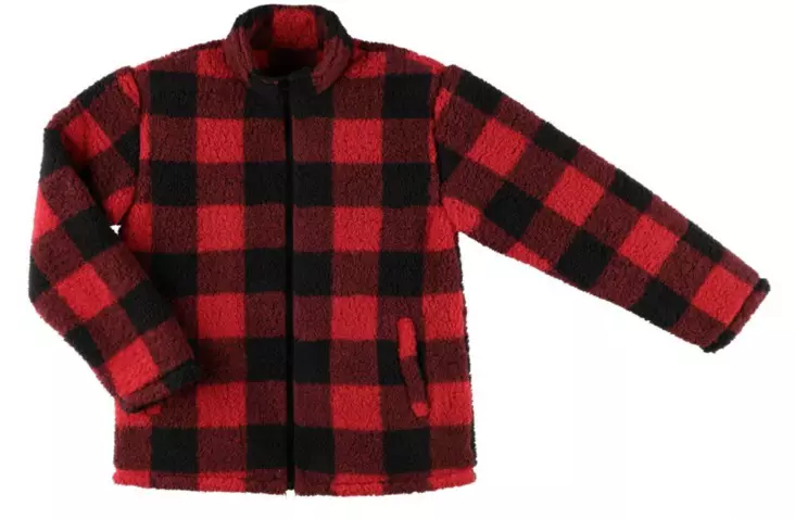 Fleecetakki Ruutu puna/musta - Retkeilyasusteet - 6410416347066 - 1