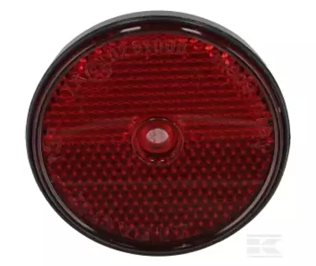 Heijastin pyöreä punainen Ø60mm 2 kpl - Muut traktoritarvikkeet - 8719493194906 - 1