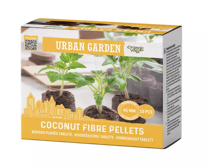 Kookoskuitu pelletti 45 mm, 12 kpl/pkt - Mullat ja lannoitteet - 4770168929876 - 1