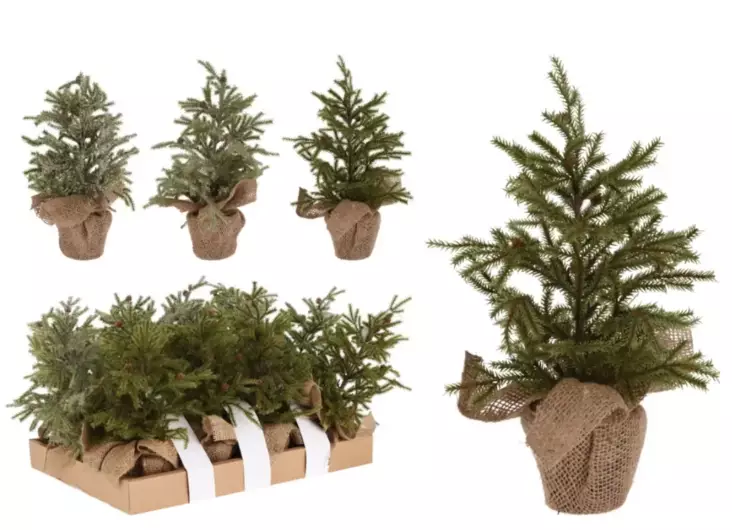 Mänty koristepuu 33 cm - Joulukoristeet - 8721037215176 - 1