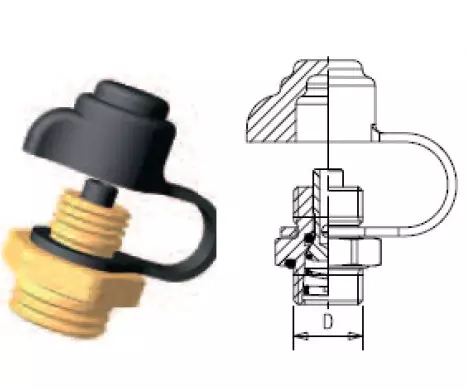 Raufoss tarkastusliitin M22 - Paineilmajärjestelmä - svm0000010086 - 1