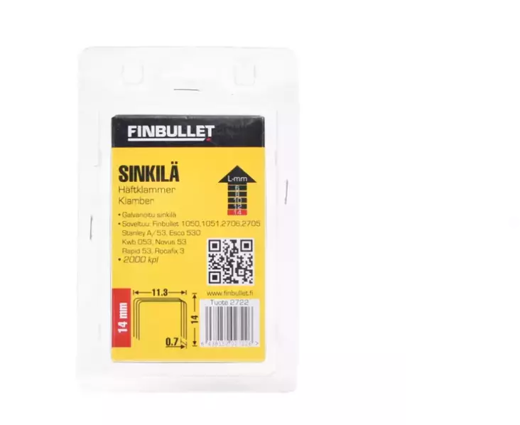 Sinkilä 53 14MM 2000kpl leveys 11,3MM - Nitojat ja niitit - 6438152027226 - 1