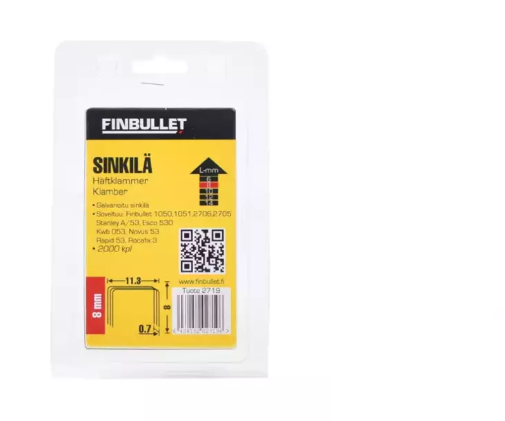 Sinkilä 53 8MM 2000kpl leveys 11,3MM - Nitojat ja niitit - 6438152027196 - 1
