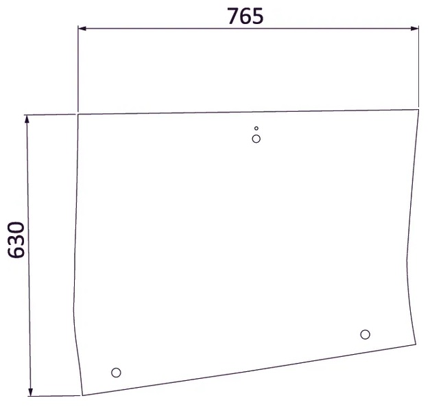 Sivulasi, oikea (Fendt 816810040431) - Ohjaamon lasit - 8716106314836 - 1