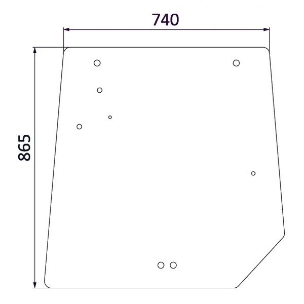 Takalasi, ylempi (MF 4272760M1) - Ohjaamon lasit - 8719593558936 - 1
