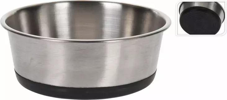 Teräskuppi kumipohja 14x5 cm - Ruokakupit - 8719987094606 - 1