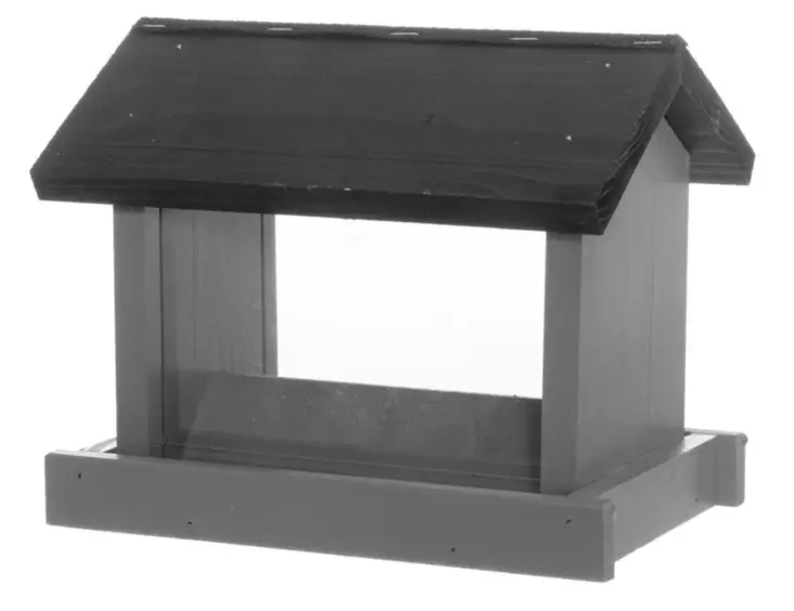 Tintti Jyväsyötin puinen harmaa - Lintulaudat ja -pöntöt - 6410416375786 - 1