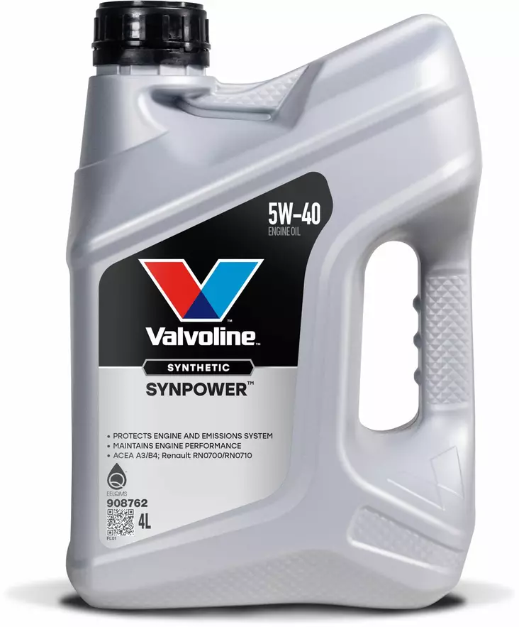 Valvoline SynPower 5W-40 moottoriöljy 4 l - Moottoriöljyt - 8710941018676 - 1