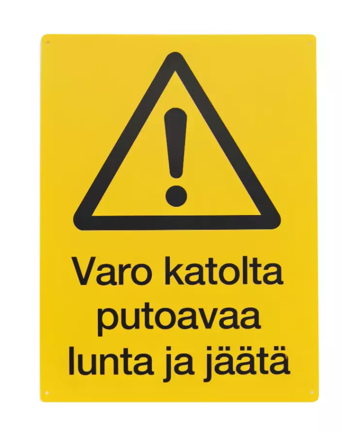 Varo katolta putoavaa lunta -kyltti - Turvallisuustuotteet - 6430050628246 - 1