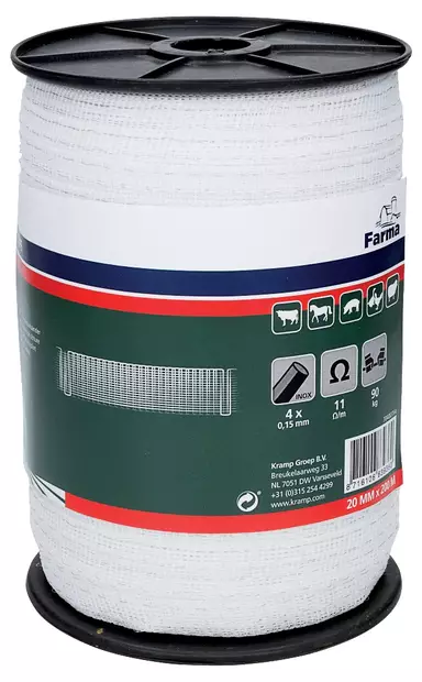 Aitanauha 20 mm/200 m valkea - Aitanauhat ja -langat - 8719493482317 - 1