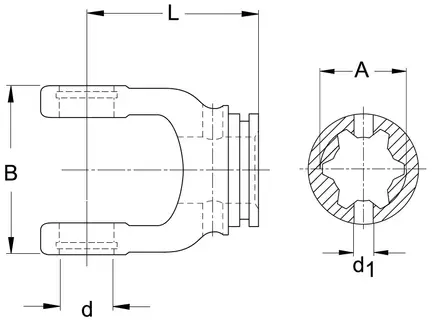 Haarukka RG, S5-profiiliputkelle, W2600 (SC25) - Haarukat - 8435194189767 - 2