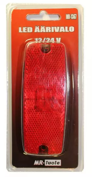 Led-äärivalo punainen 10-30V 8W - Huomiovalot ja majakat - 6430032151717 - 1