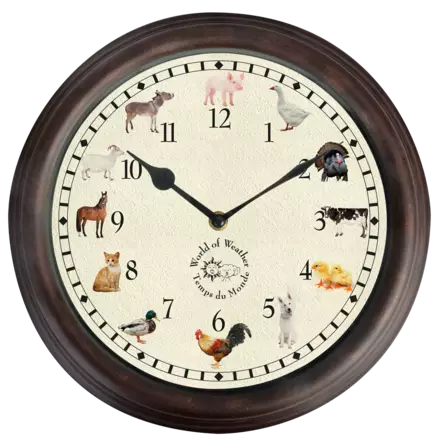 Maatilan eläimet seinäkello äänillä - Maatila-aiheiset tuotteet - 8714982161087 - 1