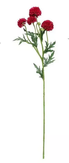 Pallokrysanteemi 61 cm tummanpunainen - Askartelutarvikkeet - 6410416575377 - 2