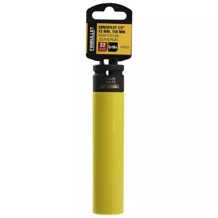 Konehylsy 1/2" 22 mm 150 mm long Cr-Mo Yellow - Hylsyt ja -sarjat - 6438152036587 - 1