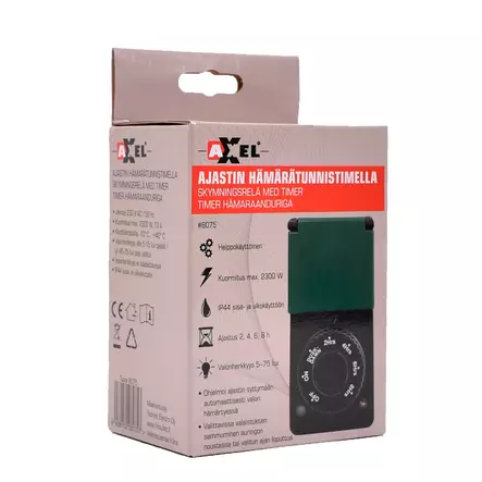 Axxel Ajastin hämärätunnistimella - Ajastimet, tunnistimet - 6438152080757 - 2