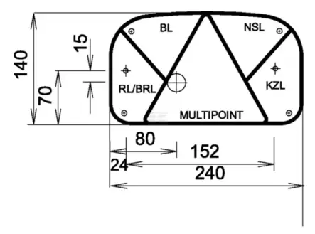 Aspöck takavalo Multipoint 2 vasen - Huomiovalot ja majakat - 247000007 - 2