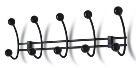 Habo vaatenaulakko Berry 5-koukkua musta 435 mm - Seinäkoukut, naulakot - 7317900302237 - 1
