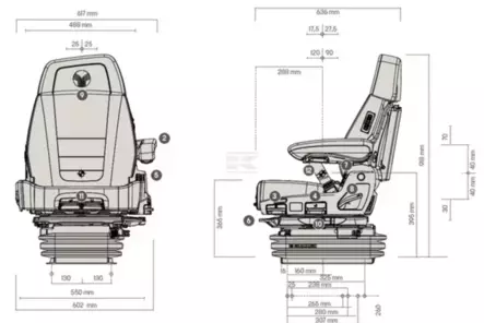 Istuin Grammer Maximo Evolution Dynamic - Traktorin istuimet - G1424447 - 2