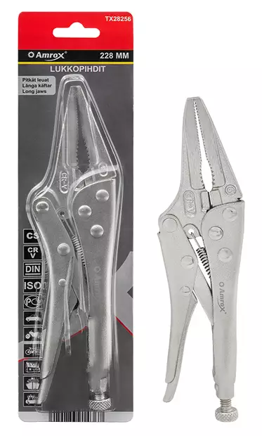 Lukkopihdit 228mm pitkä leuka - Pihdit ja leikkurit - 6420286914367 - 1