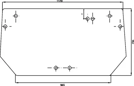 Takalasi, ylempi (Deutz-Fahr 00110806030) - Ohjaamon lasit - 8716106708307 - 1