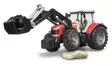 Bruder Massey Ferguson 7624 etukuormaajalla - Bruder työkonelelut - 5700038449707 - 5
