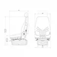Grammer Actimo XL työkoneistuin 12V - Traktorin istuimet - G1294557 - 2