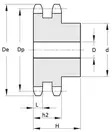 Napaketjupyörä 3/4" x 7/16" (12B-2) - Rullaketjut - 5700033319777 - 2