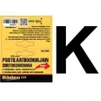 Tarrakirjain K 100 mm - Postilaatikot ja numerot - 6438152088487 - 1