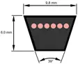 Kiilahihna Z36 900 mm - Hihnat ja tarvikkeet - 4014486031867 - 2
