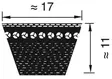 Kiilahihna BX39 1000 mm - Hihnat ja tarvikkeet - 4014486096347 - 2
