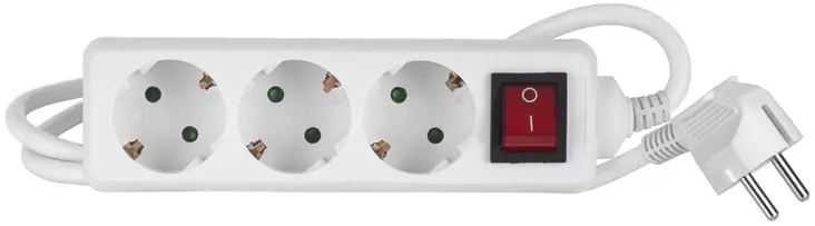 3-os. jatkojohto + kytkin, eri pituuksia - Jatkojohdot - 6435200256317 - 1