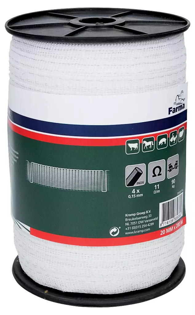 Aitanauha 20 mm/200 m valkea - Aitanauhat ja -langat - 8719493482317 - 1