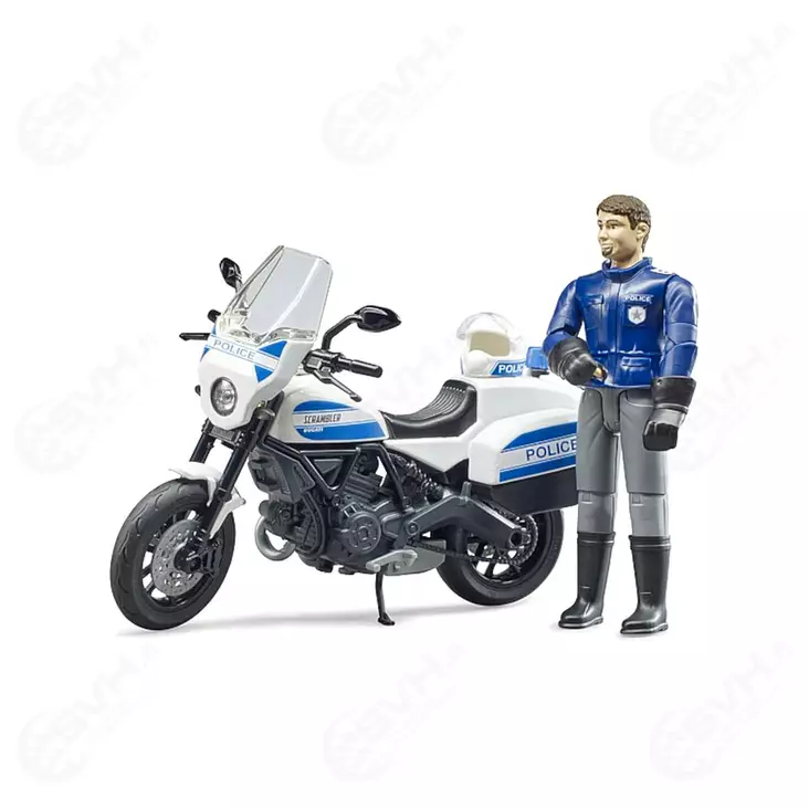 Bruder Ducati Scrambler poliisimoottoripyörä - Bruder työkonelelut - 4001702627317 - 1