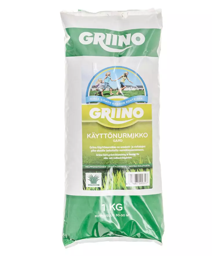 Griino Käyttönurmikko 0,8 kg - Siemenet ja siemenperunat - 6417687000317 - 1