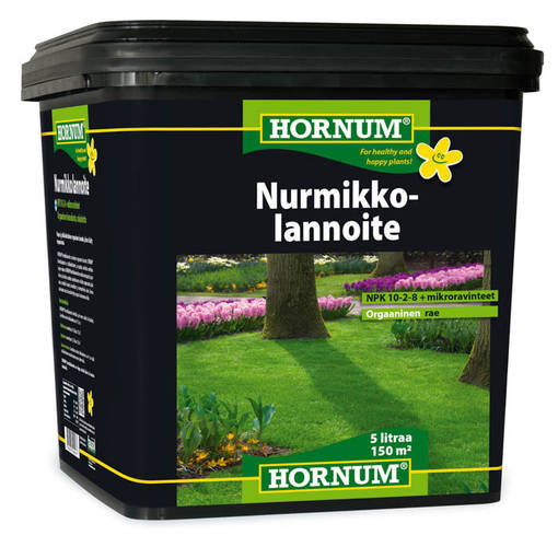 Hornum Nurmikkolannoite 5 litraa - Mullat ja lannoitteet - 5708787400277 - 1