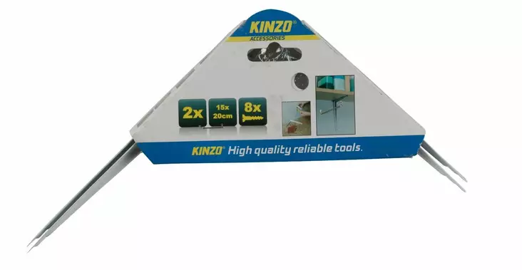 Hyllynkannatin 2 kpl/pkt - Kannattimet ja seinäkiskot - 8711252494227 - 1