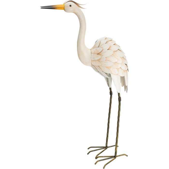 Kurki vaalea metallia 75 cm - Puutarhapatsaat, koristeet - 8720573532297 - 1