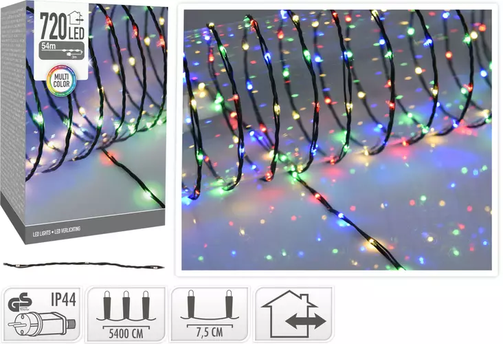 Led-valosarja monivärinen 720-os. pehmeä johto - Tunnelmavalot - 8719987973307 - 1