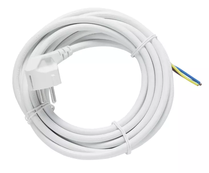 Liitosjohto pistotulpalla valk. 3m - Kaapelit ja johdot - 6435200260277 - 1