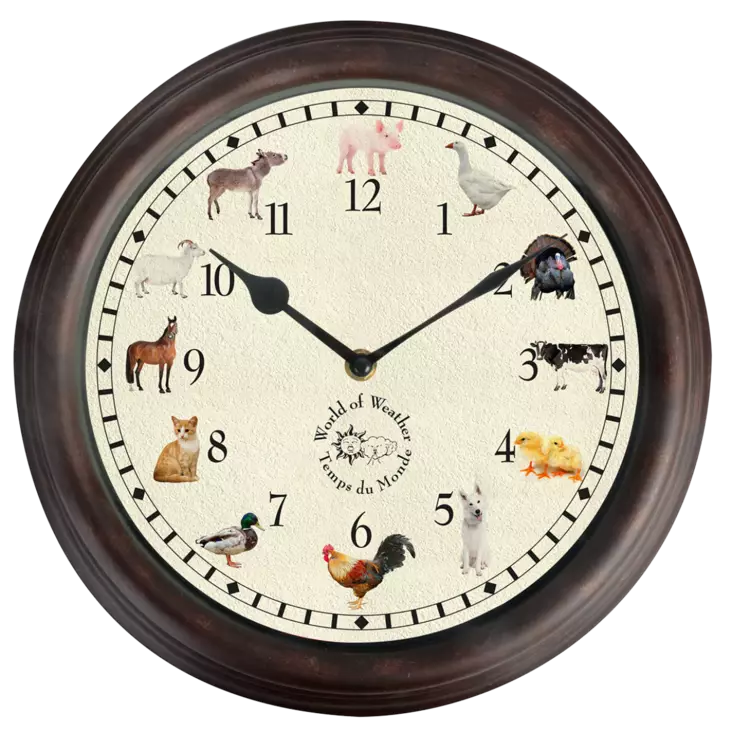 Maatilan eläimet seinäkello äänillä - Maatila-aiheiset tuotteet - 8714982161087 - 1