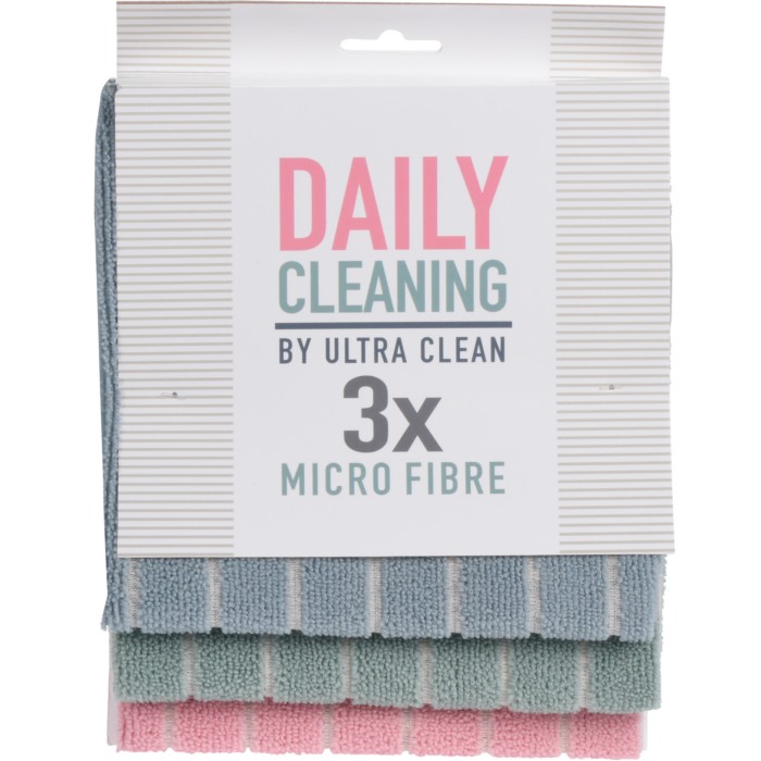 Mikrokuituliina vaaleat sävyt 3 kpl/pkt - Yleispuhdistus - 8719987407017 - 1