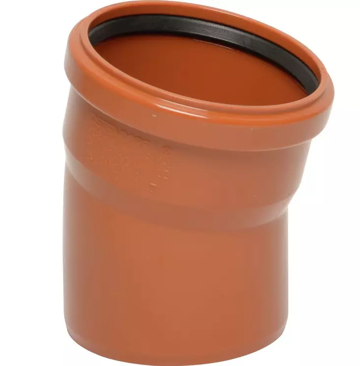 Muhvikulma PVC 15° - Viemäröinti ja vesilukot - 5700036755367 - 1