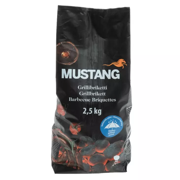 Mustang Grillibriketti 2,5 kg - Grillaustarvikkeet - 6410412916297 - 1