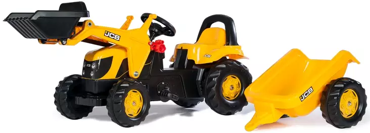 Polkutraktori JCB etukuormaajalla ja perävaunulla - Polkutraktorit ja -autot - 4006485023837 - 1