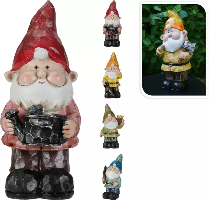 Puutarhatonttu Gnome 16 cm - Puutarhapatsaat, koristeet - 8719987825927 - 1