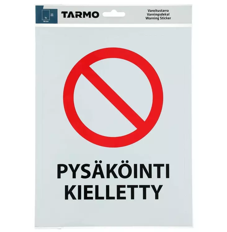 Pysäköinti kielletty -tarra - Teipit - 6410413162587 - 1