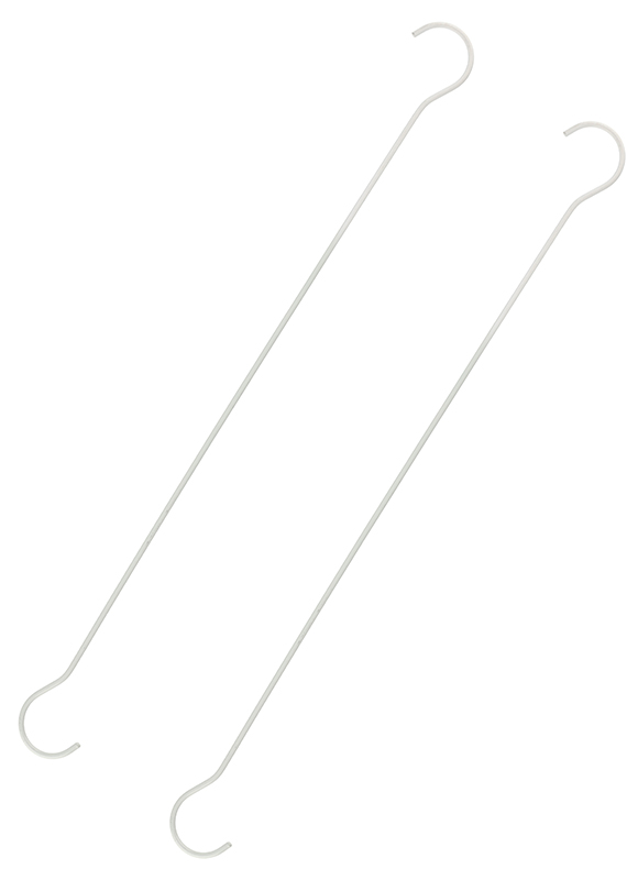 Ripustuskoukku valkoinen 60 cm 2 kpl/pkt - Muut kiinnitystarvikkeet - 6410413305427 - 1