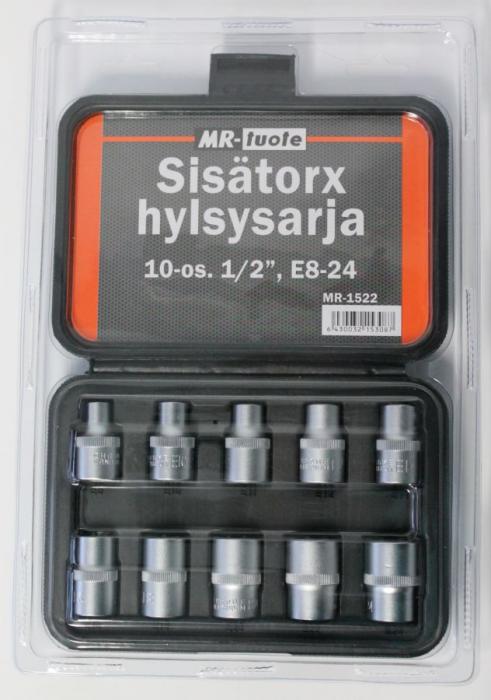 Sisätorx-hylsysarja 10-os. 1/2" - Hylsyt ja -sarjat - 6430032153087 - 1