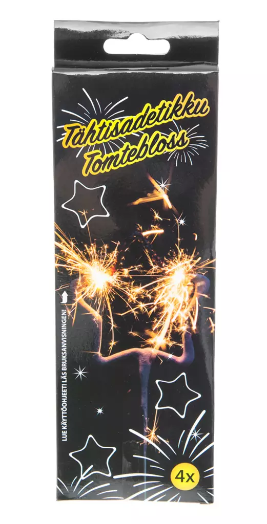 Tähtisadetikku tähti 4 kpl - Ilotulitteet - 6410412822437 - 1